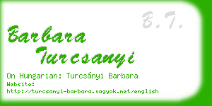 barbara turcsanyi business card